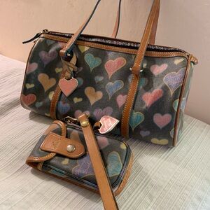 Dooney and Bourke Y2K Shoulder Bag and Pouch Set